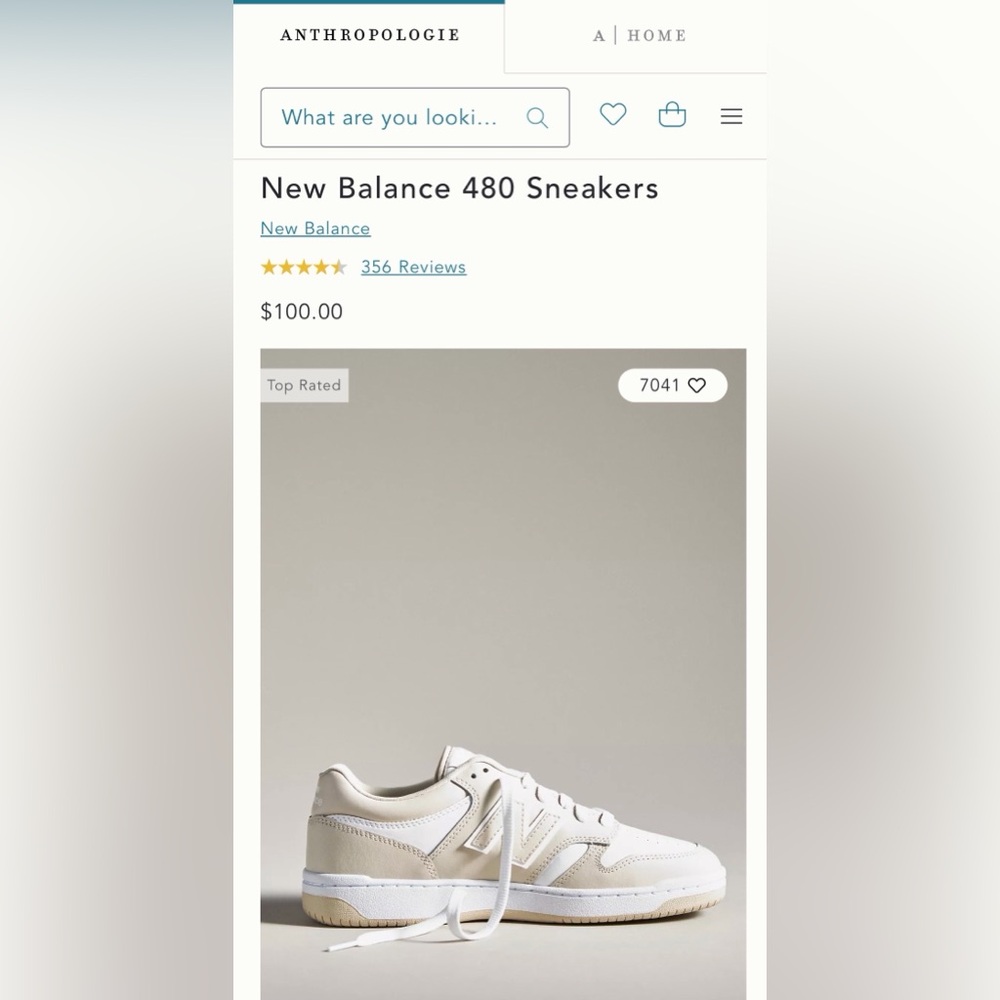 New Balance Cream and White Athletic Shoes